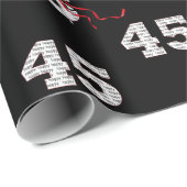 45. Geburtstag Ballon Bouquet Wrapping Paper Geschenkpapier (Rolleneckpunkt)