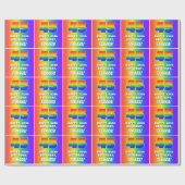 45. Geburtstag: Farbiges, lustiges Regenbogenmuste Geschenkpapier (Flach)