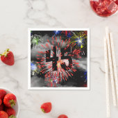 45. Geburtstag Feuerwerk in Wolken Napkins Serviette (Beispiel)