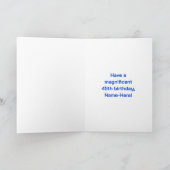 45. Geburtstag: Fun Rainbow #, Individuelle Name & Karte (Innenseite)