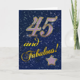 45. Geburtstag für jemanden Fabulous Karte