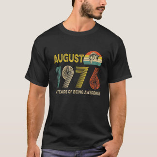 45. Geburtstag Geschenk August 1976 45 Jahre als e T-Shirt