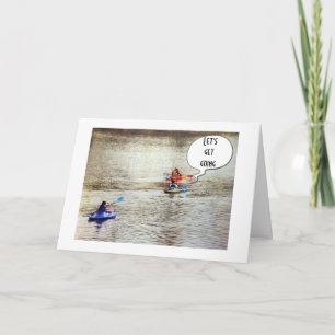 **45. GEBURTSTAG** GREETING CARD KAYAK STIL KARTE