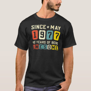 45. Geburtstag Großartig seit Mai 1977 Vintage T-Shirt