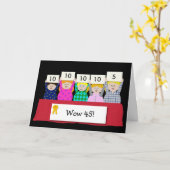 45. Geburtstag individuell anpassbar Karte (Gelbe Blume)