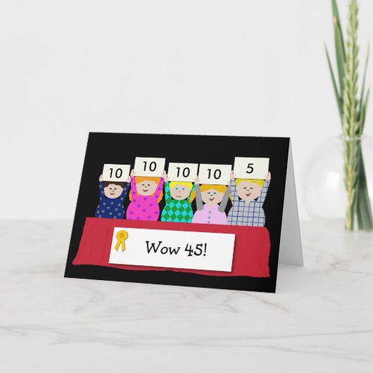 45. Geburtstag individuell anpassbar Karte (Vorderseite)