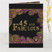 45. Geburtstag Karte (Gelbe Blume)