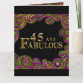 45. Geburtstag Karte (Vorderseite)