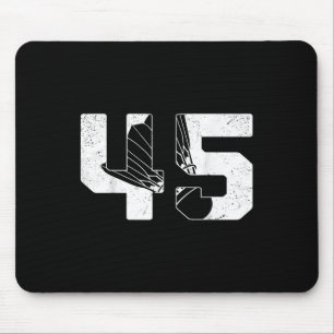 45. Geburtstag Männer Badminton Spieler Badminton Mousepad