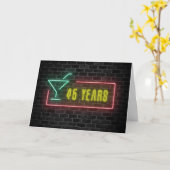 45. Geburtstag Neon Sign auf Brick Karte (Gelbe Blume)