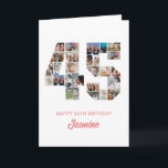 45. Geburtstag Nummer 45 FotoCollage Personalisier Karte<br><div class="desc">Feiern Sie den 45. Geburtstag mit dieser niedlichen Karte. Es ist eine personalisierte Geburtstagskarte für Fotos, mit der Sie ein wirklich einzigartiges und unvergessliches Design schaffen können. Diese anpassbare Vorlage lasse Ihnen, Ihre eigenen hochgeschätzten Fotos einzufügen und die wertvollen Momente des ganzen Jahres zu erfassen. Diese Karte eignet sich ideal...</div>