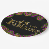 45. Geburtstag Pappteller (Schrägansicht)