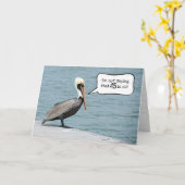 45. Geburtstag Pelican auf einem Dock Karte (Gelbe Blume)