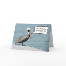 45. Geburtstag Pelican auf einem Dock