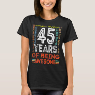 45. Geburtstag Phantastisch 45 Jahre alter Vintage T-Shirt