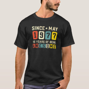 45. Geburtstag Phantastisch Seit Mai 1977 Vintag T-Shirt