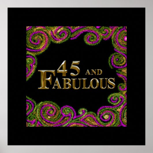 45. Geburtstag Poster (Vorne)