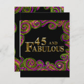 45. Geburtstag Postkarte (Vorne/Hinten)