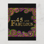 45. Geburtstag Postkarte (Vorderseite)