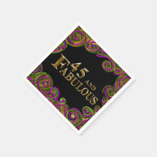 45. Geburtstag Serviette (Ecke)