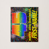 45. Geburtstag: Spaß, bunte feierliche Feuerwerke Puzzle (Vertikal)
