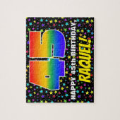 45. Geburtstag — Spaß, farbenfrohe Sternenweltenmu Puzzle (Vertikal)