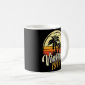 45. Geburtstag Vintag 1977 Kaffeetasse (VorderseiteRechts)