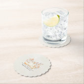 45. Geburtstag White Pumpkin Herbstlaubs Custom Untersetzer (Vor Ort)