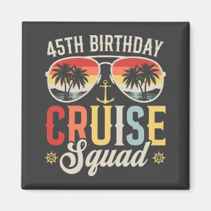 45. Geburtstags-Kreuzfahrt-Squad-Familie-Matching- Magnet