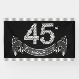 45. Geburtstags-Party Banner