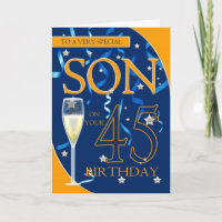 45. Geburtstags-Sohn - Champagne-Glas