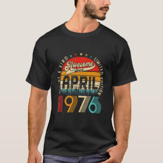45. Geburtstagsdekorationen April 1976 Männer Frau T-Shirt