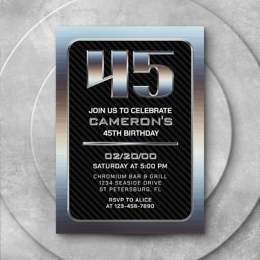 45. Geburtstagseinladung von Männern Einladung