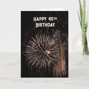 45. Geburtstagsfeuerwerk Karte