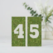 45. Geburtstagsfußball-Party Einladung (Stehend Vorderseite)