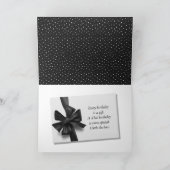 45. Geburtstagsgeschenk mit Bow Karte (Innenseite)