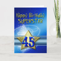 45. Geburtstagskarte für Superstar
