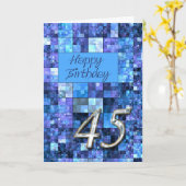 45. Geburtstagskarte mit abstrakten Plätzen. Karte (Gelbe Blume)