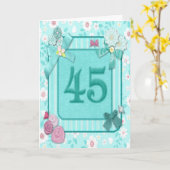 45. Geburtstagskarte mit Blume Karte (Gelbe Blume)