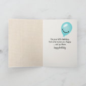 45. Geburtstagskatze auf dem Stuhl Karte (Innenseite)