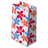 45. Geburtstagsmahlzeiten auf Weiß Kleine Geschenktüte (Rückseite Schrägansicht)