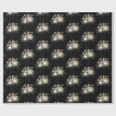45. Geburtstagsparkler auf schwarz Geschenkpapier (Flach)