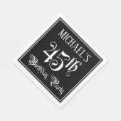 45. Geburtstagsparty - Extravagantes Script + Indi Serviette (Ecke)