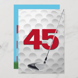 45. Geburtstagsparty Golf Thema Einladung
