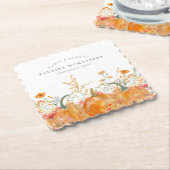 45. Geburtstagsparty Pumpkin Wildblume Custom Untersetzer (angewinkelt)