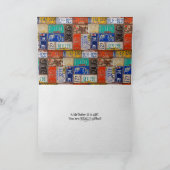 45. Geburtstagsruhenzulassungskarte für Teller Karte (Innenseite)