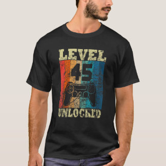 45. Geburtstagsstufe unverschlossen Vintag für Gam T-Shirt