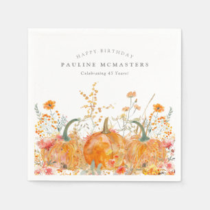 45. Happy Birthday Pumpkin Wildblume Custom Serviette
