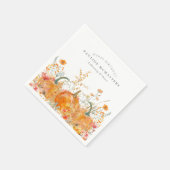45. Happy Birthday Pumpkin Wildblume Custom Serviette (Ecke)