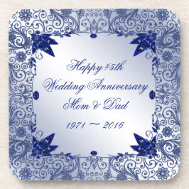 45. Hochzeits-Jahrestags-PlastikUntersetzer-Set Untersetzer